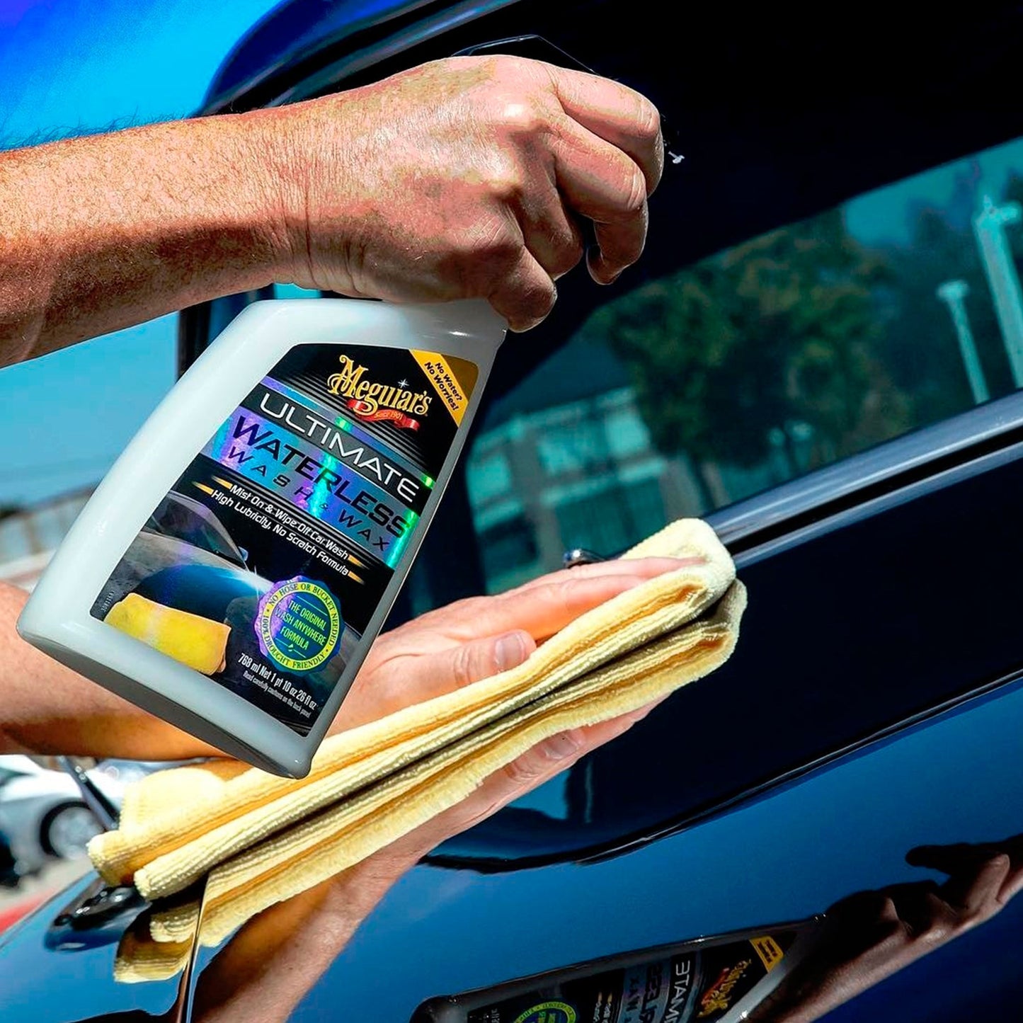 Lavado en seco con cera para auto Meguiars